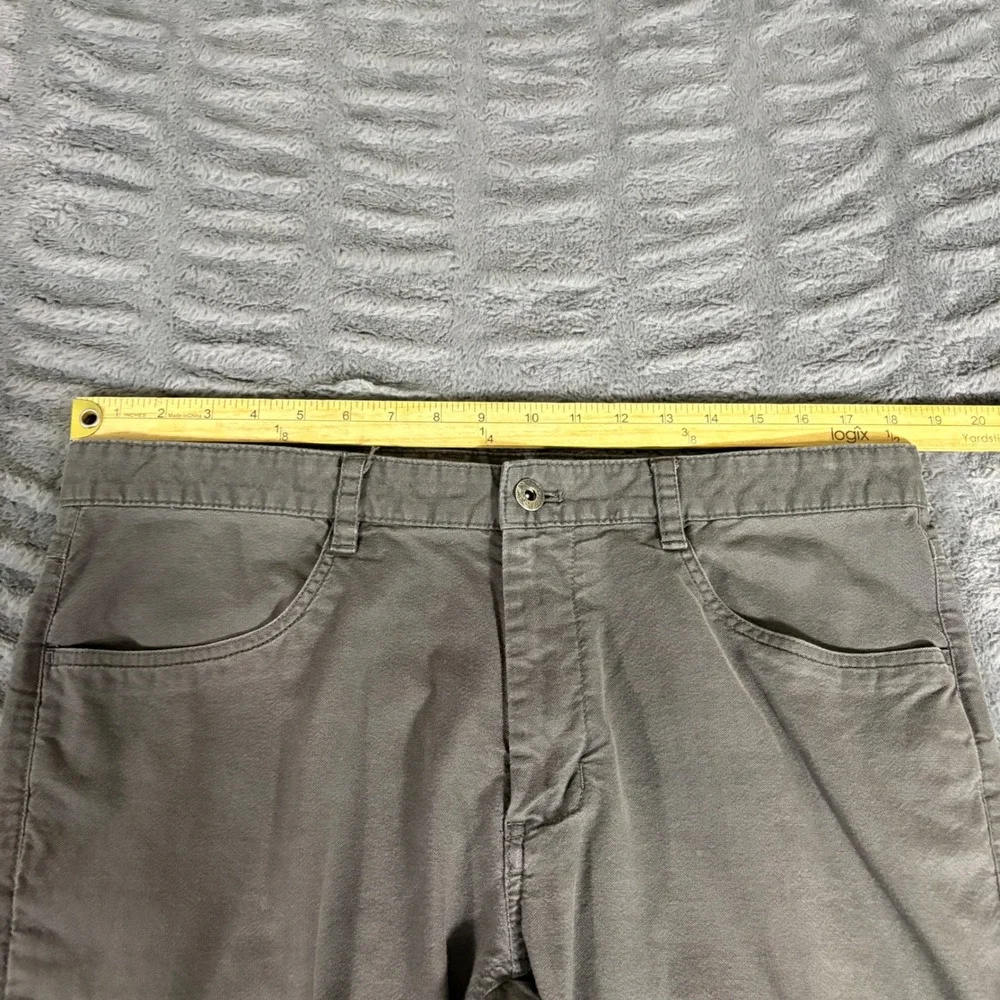 The North Face Mens Gray Cotton Blend Stretch Hiking Utility Pants Size 36 Reg